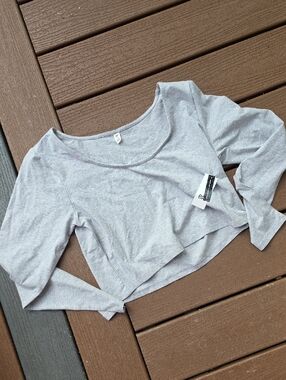BP Heather Gray Crop Top Nwt
